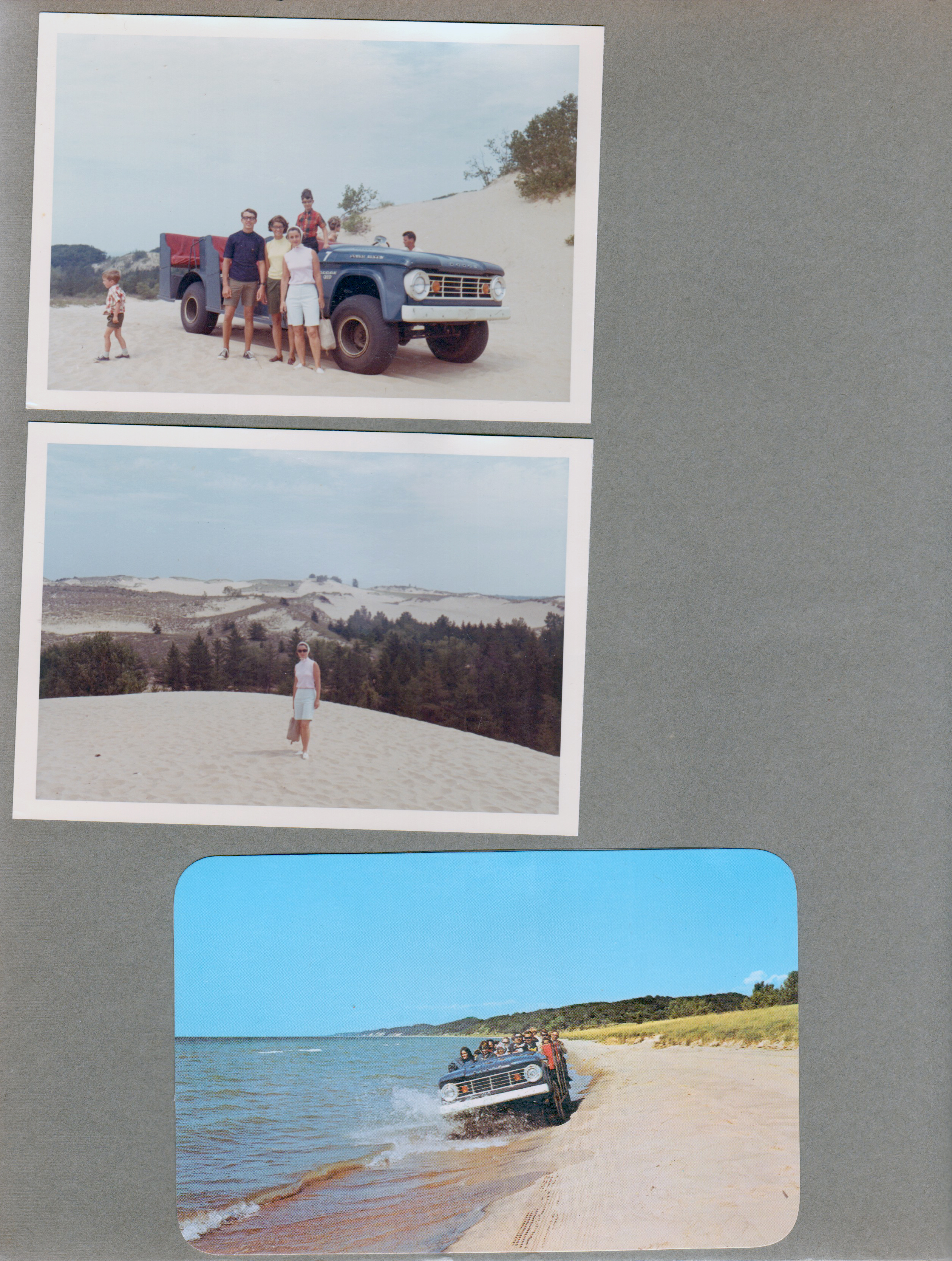 Saugatuck, MI Dune Schooner Ride - Randy, Susan, Rosemary, Alan. postcard Saugatuck, MI Dune Schooner Ride 36307-C