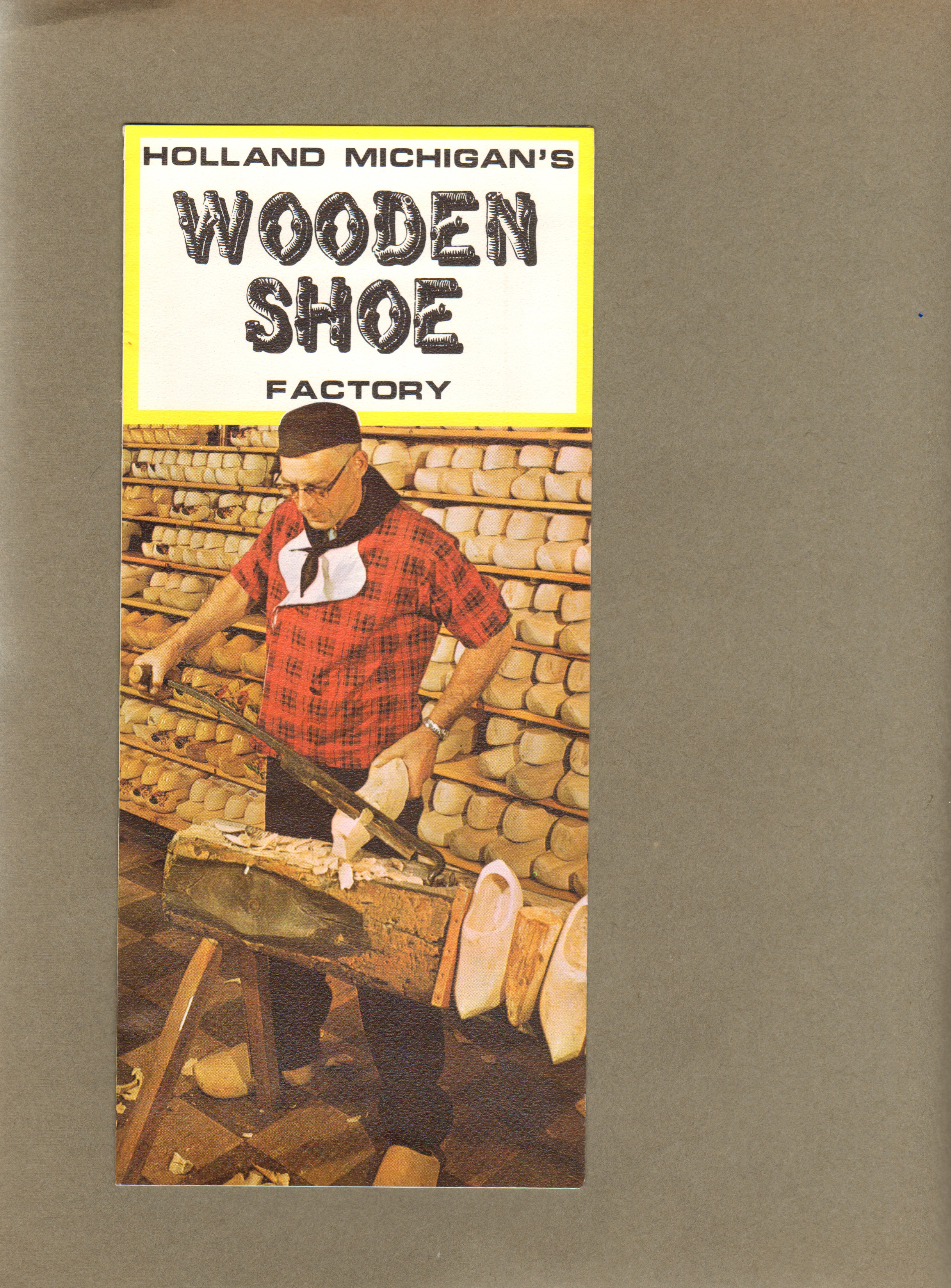 Holland MI Wooden Shoe Factory brochure