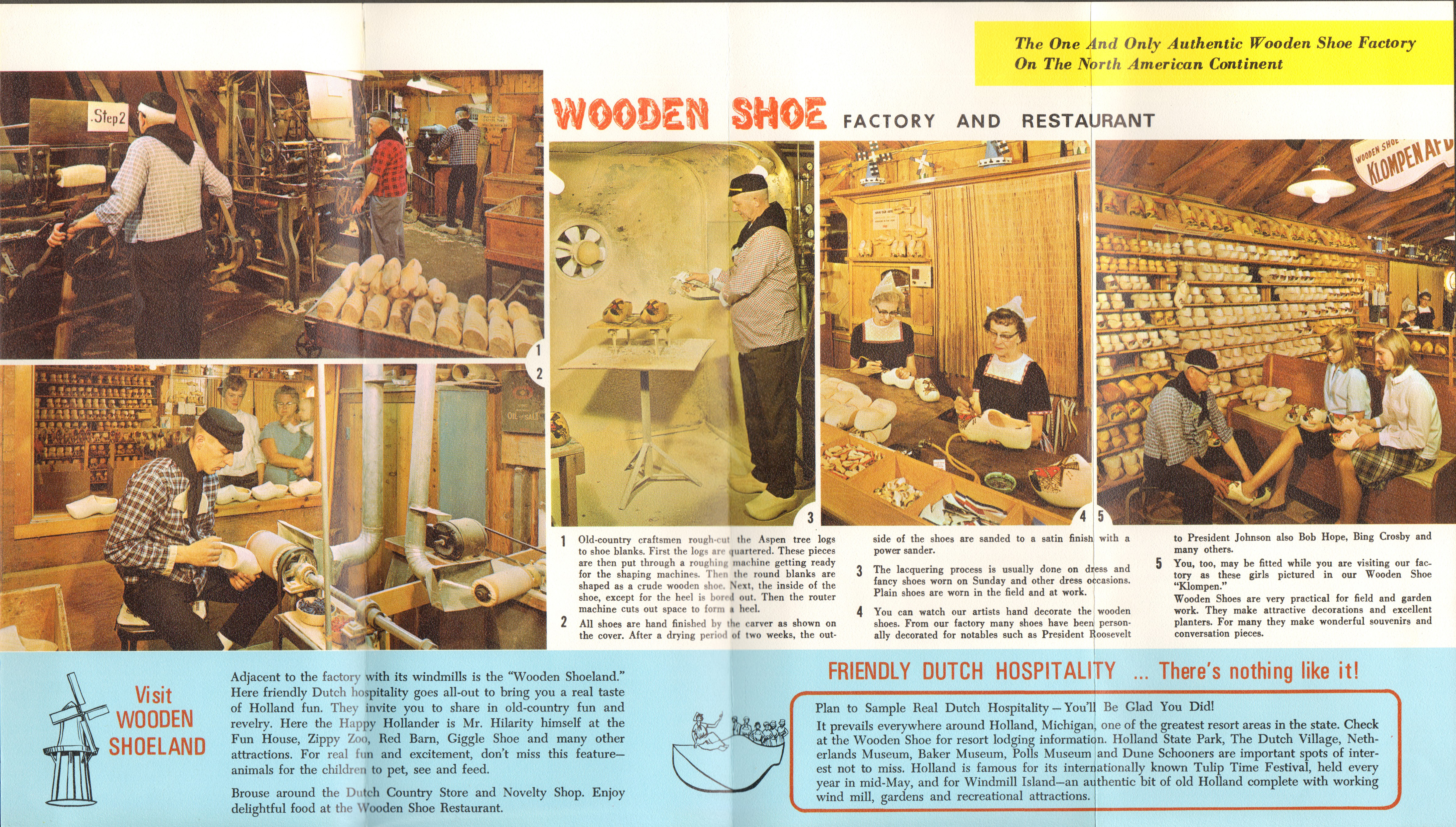 Holland MI Wooden Shoe Factory brochure