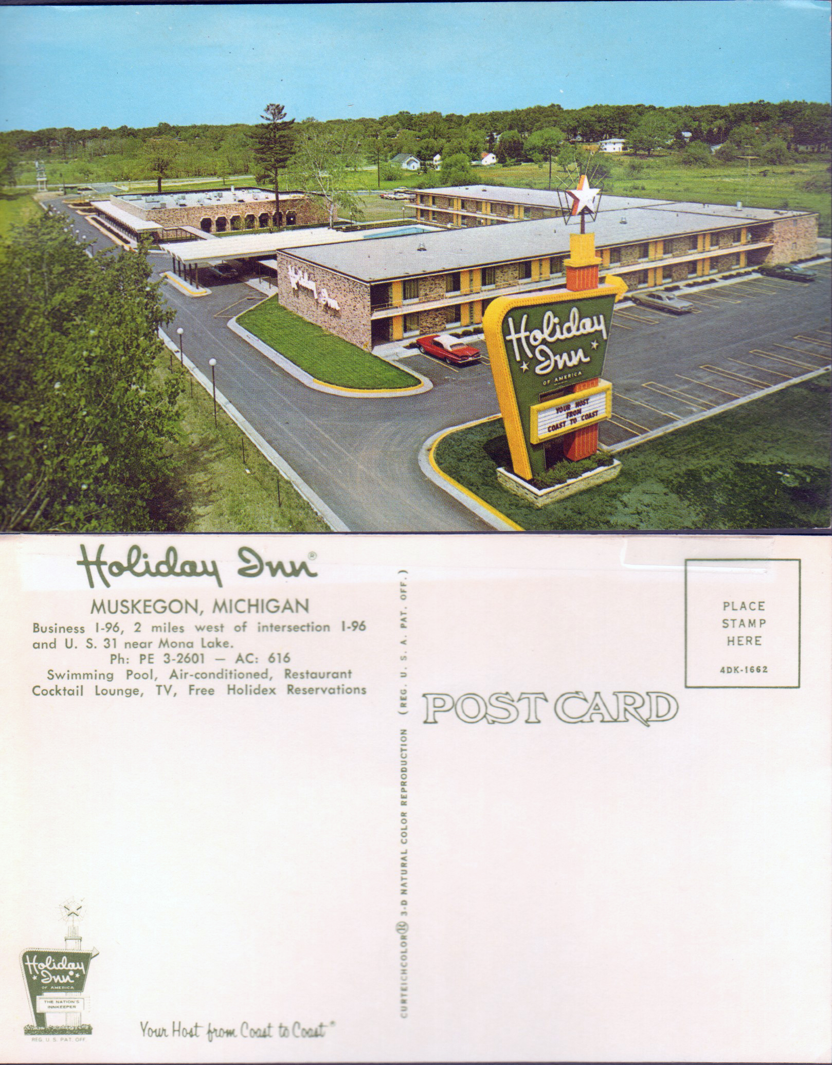 Holiday Inn - Muskegon, MI postcard 4DK-1662