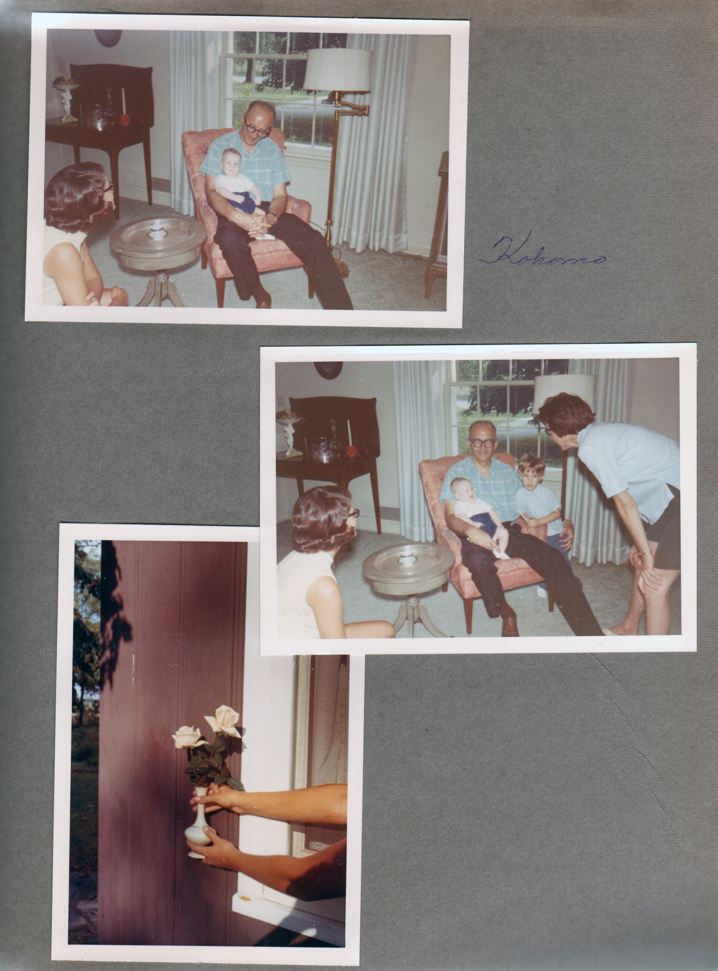 At Warren's house in Kokomo - Bill, Warren. Bill, Warren, Joe. Roses
