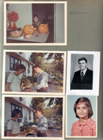 6122 living room - Alan with pumpkins for Halloween. Driveway - Susan and Jim Jansen. portraits - Jim Jansen. Carole Morgan