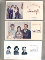 Christmas cards -  Van Eenenaam's. Baranouski. Lobraicos - Mike, Mary, Joe.
