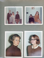 6122 living room portraits - John, Alan, Rosemary, Susan. Susan and Susie Tuck.
