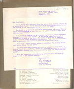 BRHS mimeograph letter Quill and Scroll.