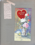 newspaper clipping - Nancy Sutherlin wed. Anniversary card