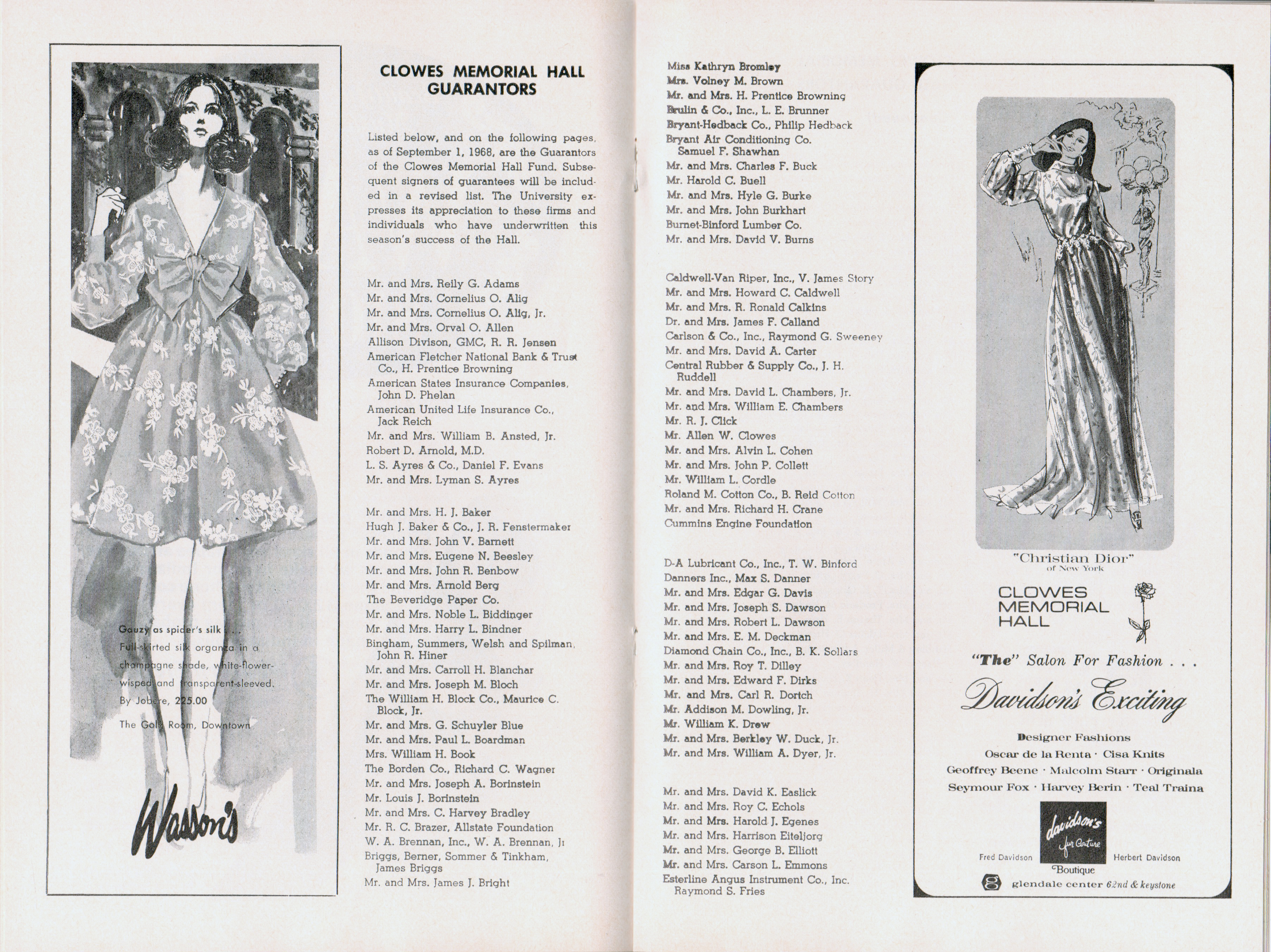 Clowes Memorial Hall program - Come Blow Your Horn
