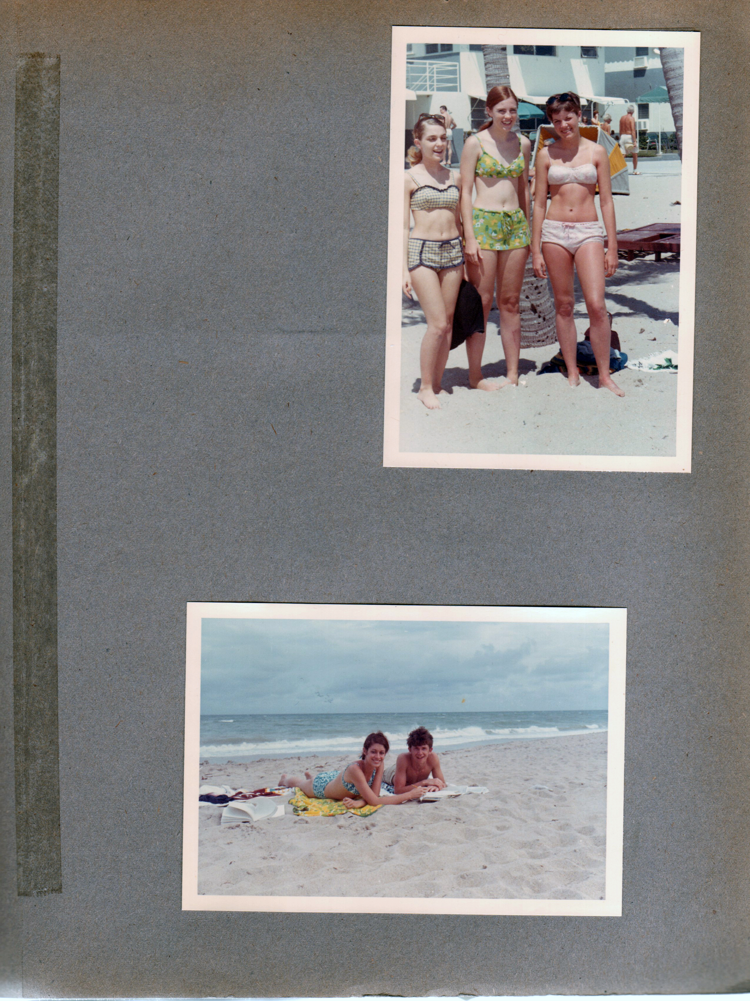 Hollywood Beach - girls on beach at Neptune. Susan and boy