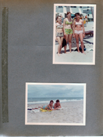 Hollywood Beach - girls on beach at Neptune. Susan and boy