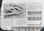 newspaper clipping - Indy Star 1972 - Queen Elizabeth burns in Hong Kong