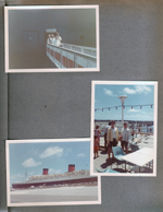 Queen Elizabeth Ft Lauderdale tour - Rosemary, Susie Tuck, Susan, Alan on gangway.