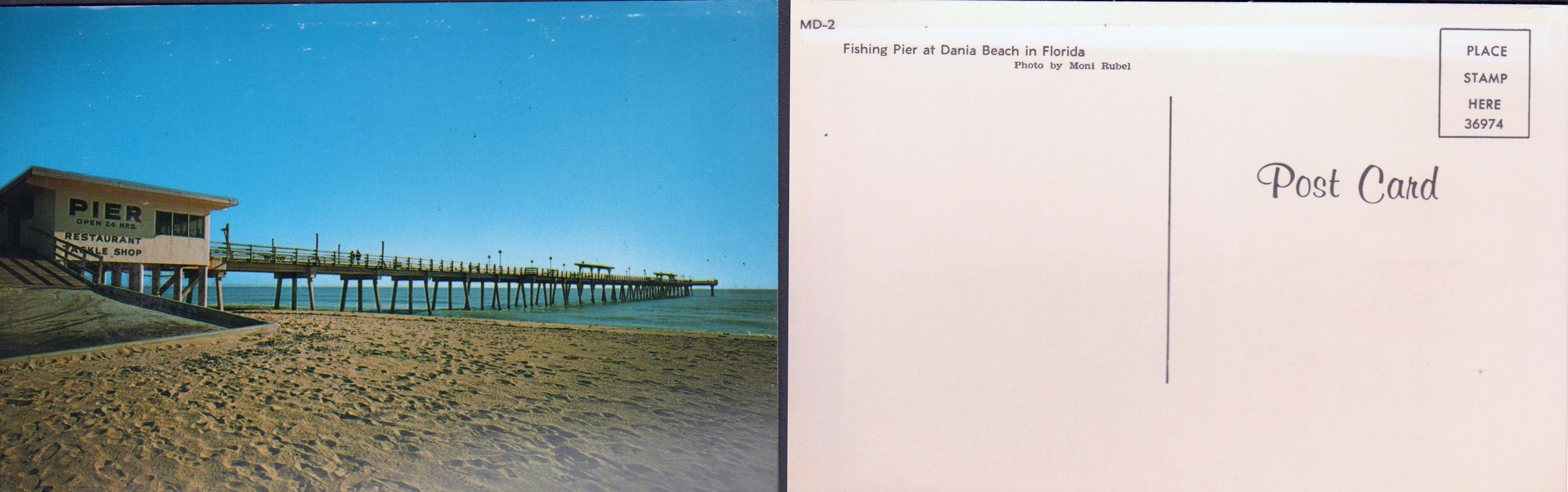 postcard Fishing pier at Dania Beach MD-2 36974