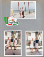 Hollywood Beach - Chef Boyardee walking on Broadwalk. Rosemary, Susan and Susie Tuck on Surf Road side of Neptune.