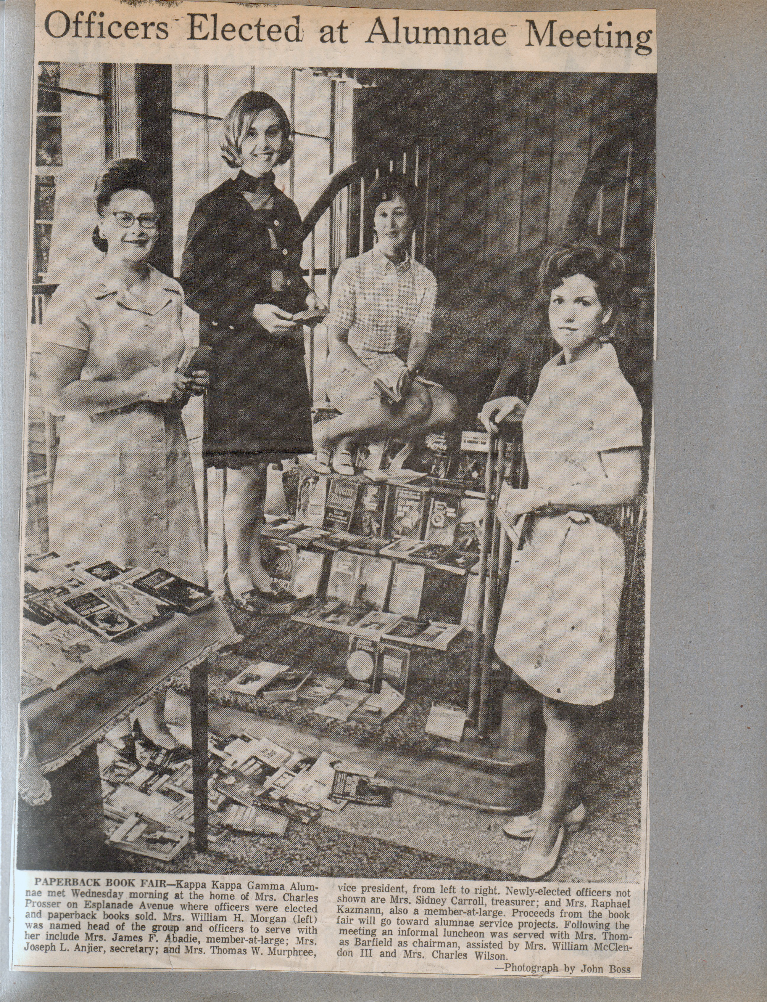 newspaper clipping - Kappa Kappa Gamma Alumnae officers