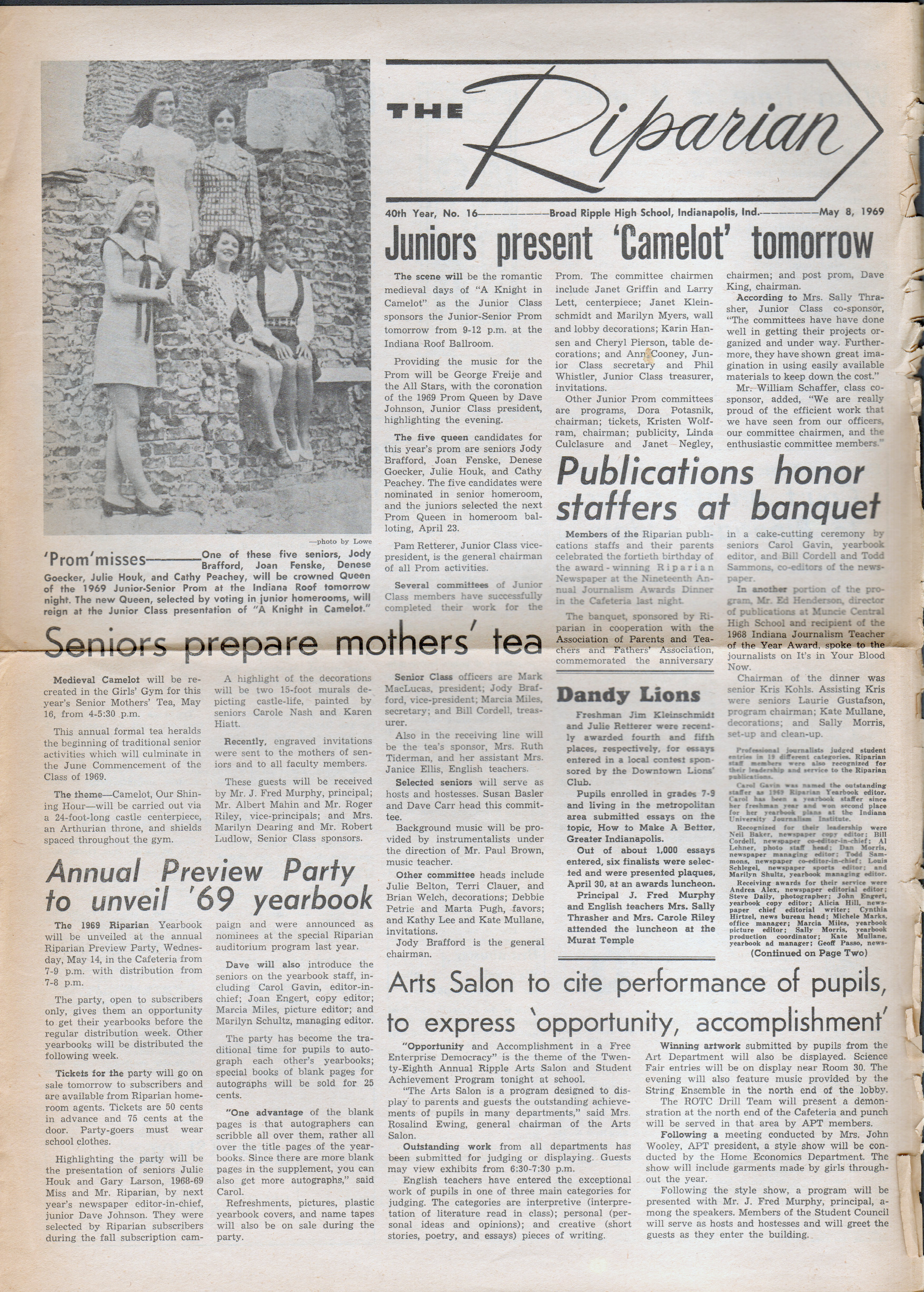 BRHS Riparian newspaper May 8 1969