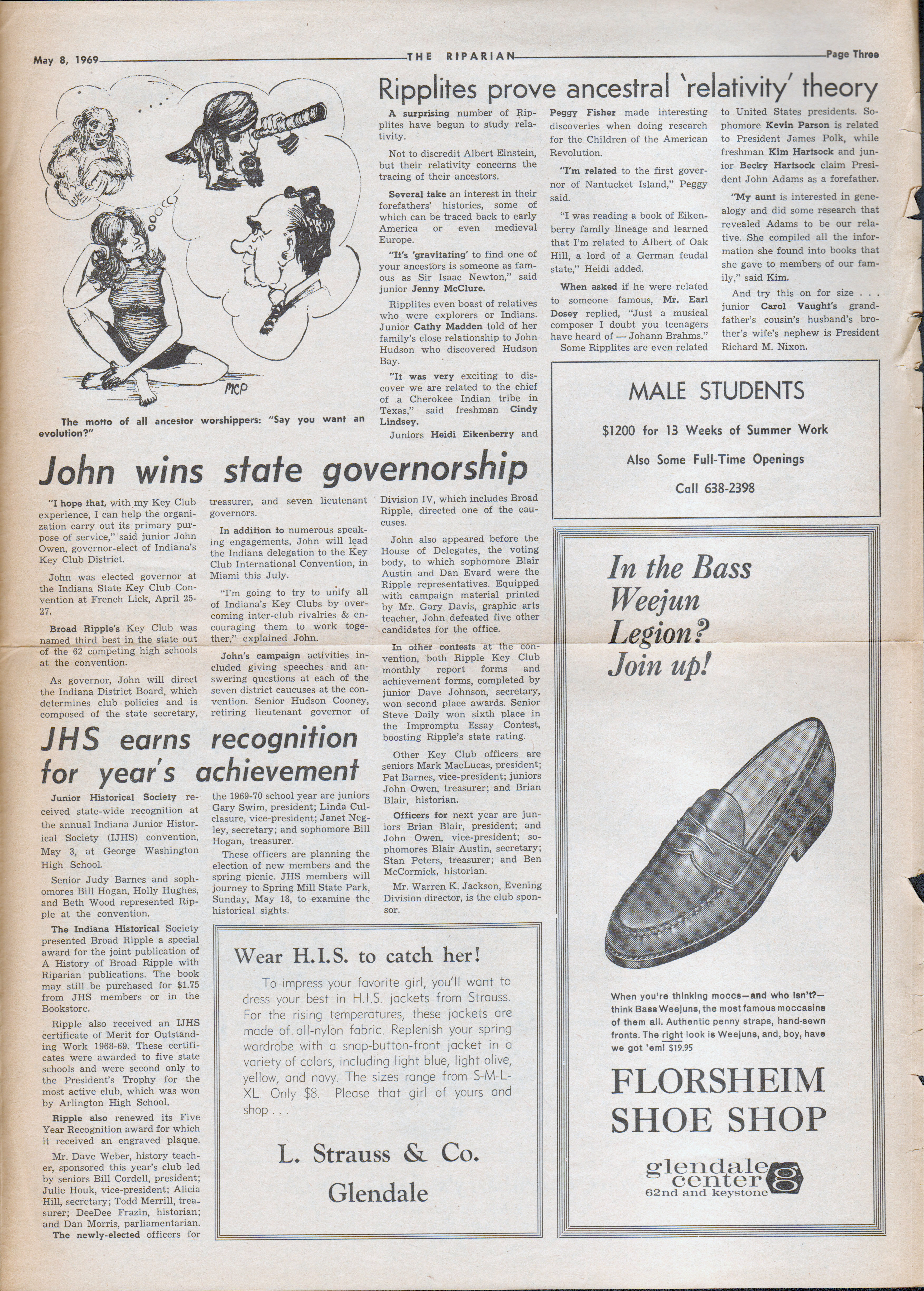 BRHS Riparian newspaper May 8 1969
