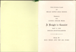 BRHS Prom program - A Knight in Camelot - Indiana Roof Ballroom