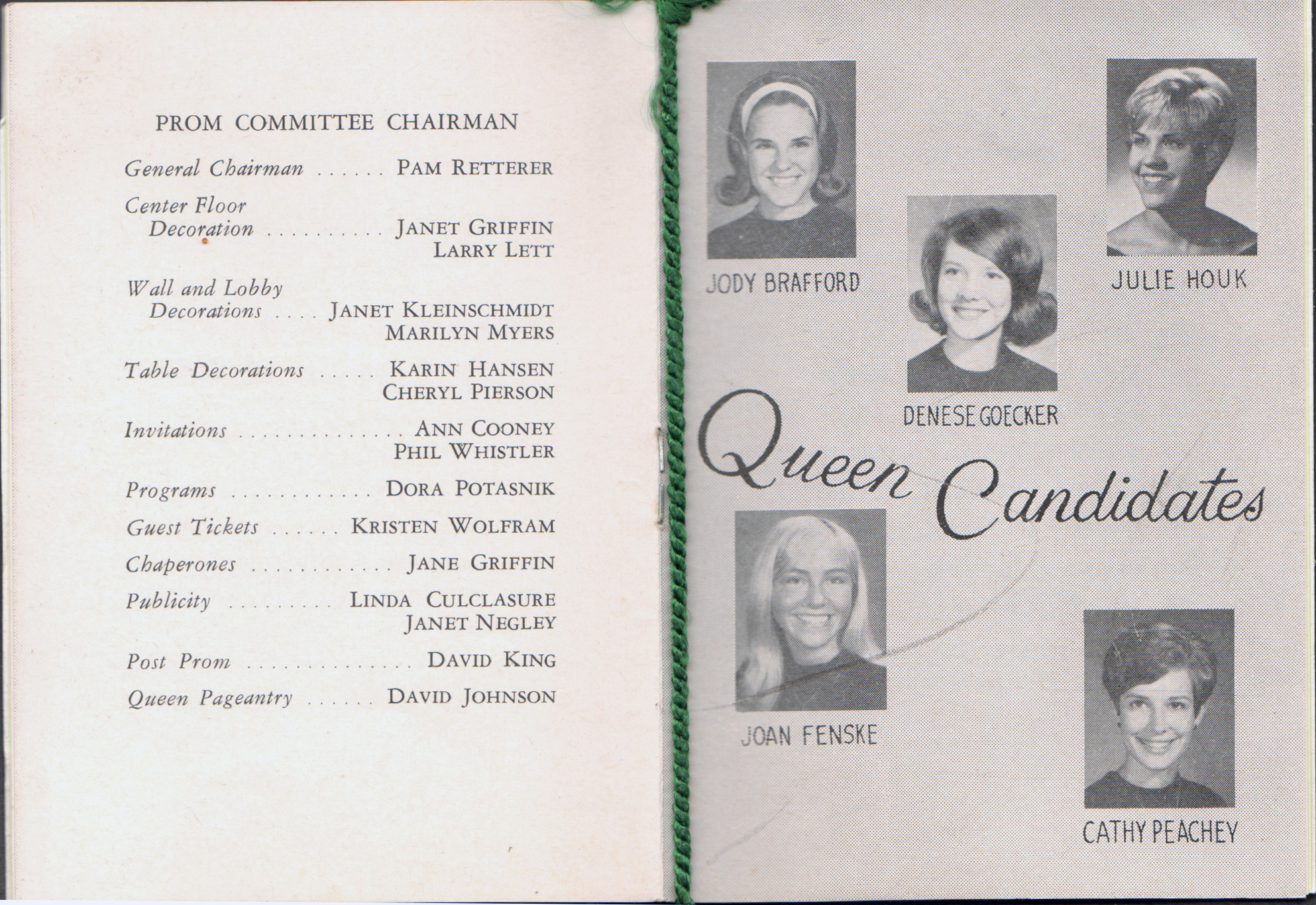 BRHS Prom program - A Knight in Camelot - Indiana Roof Ballroom
