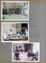 6122 yard. Kitchen - Mother's Day dinner - Curt, Rosemary, Helen, Girstle, Alan. Maybe at Edna's house - Joyce Roberts, Jo Ellen? 