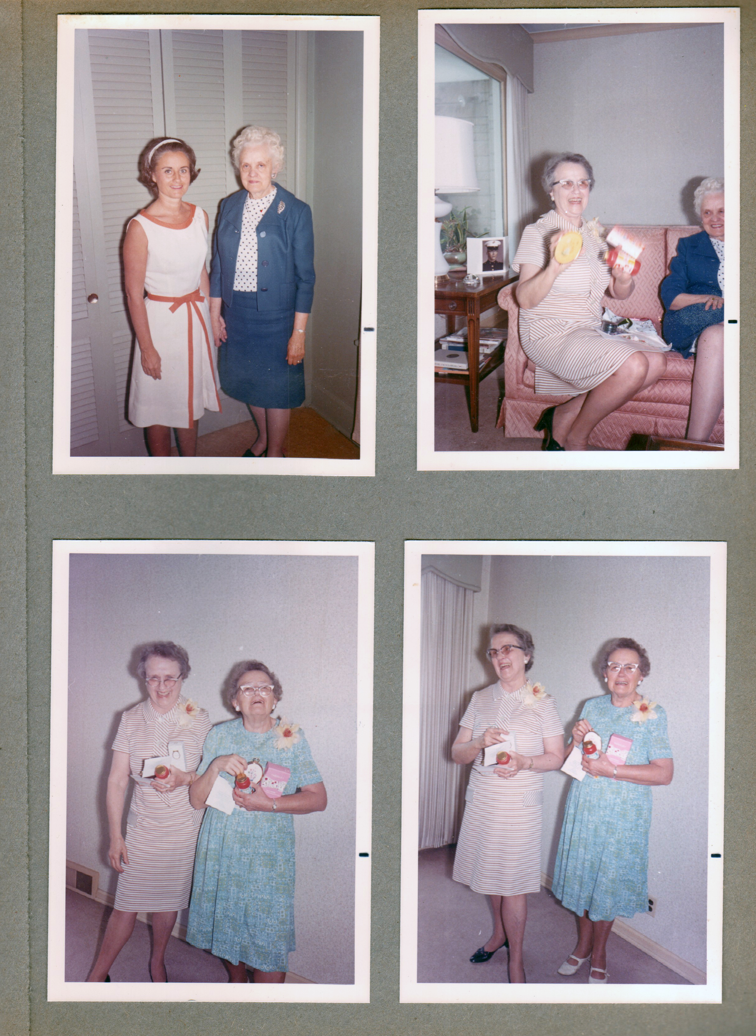 6122 piano room - Rosemary and Helen. Edna's house? - Edith and Helen. Edith and Edna.