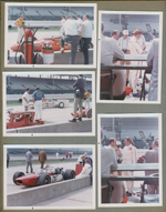 Indy 500 time trials - car 82, 72, 50. Driver.