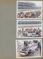 Indy 500 time trials - burned car