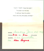 Alan's 9th birthday invitation