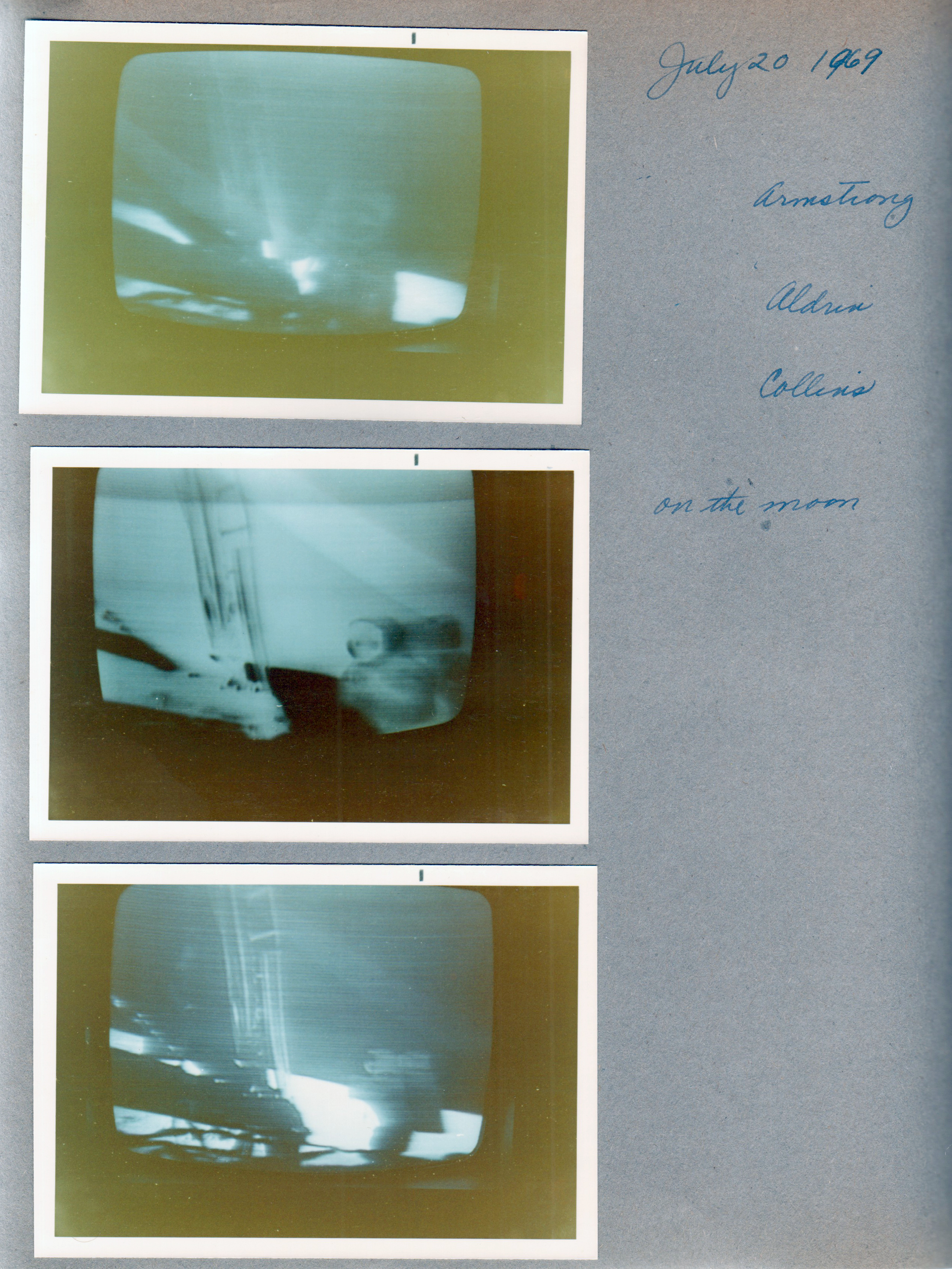 TV - moon landing July 20 1969 - Armstrong Aldrin Collins