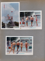 Riviera Club - slide. Boys on railing.