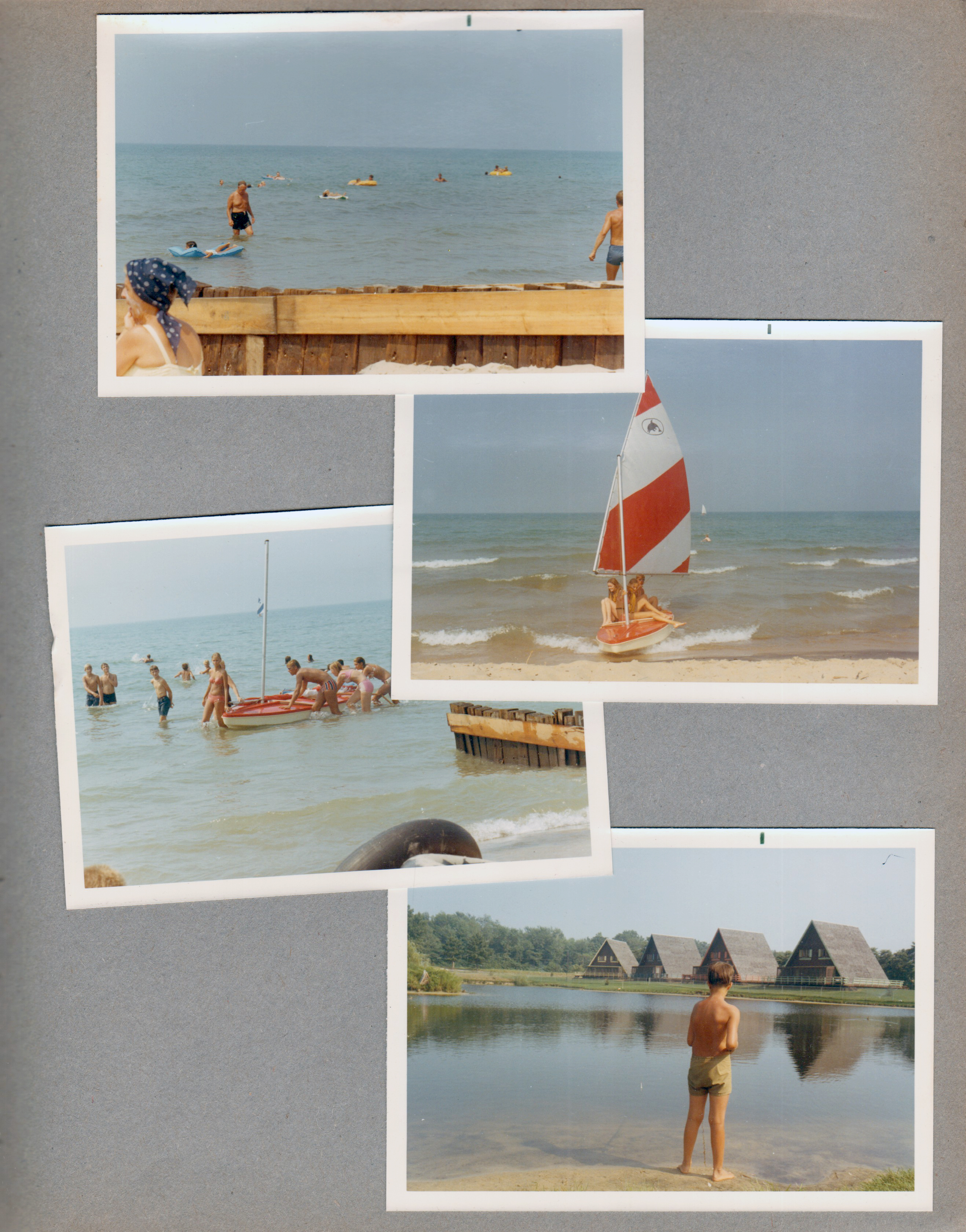 Chalet on the Lake - Stevensville MI - Sailboat. lake with chalets