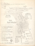 loose items - Chalet on the Lake - Stevensville MI -  1969 rate schedule and map