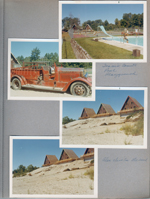 Chalet on the Lake - Stevensville MI - Pool. Playground fire engine. Alan climbs the sand