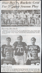 newspaper clipping - Shortridge Blue Devils football team