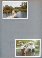 Wawasee - Susan and others on channel dock. 6122 yard - Allison Arcuri, Joe Panyard, Mary and Joe Lobraico 3 casts by castor bean