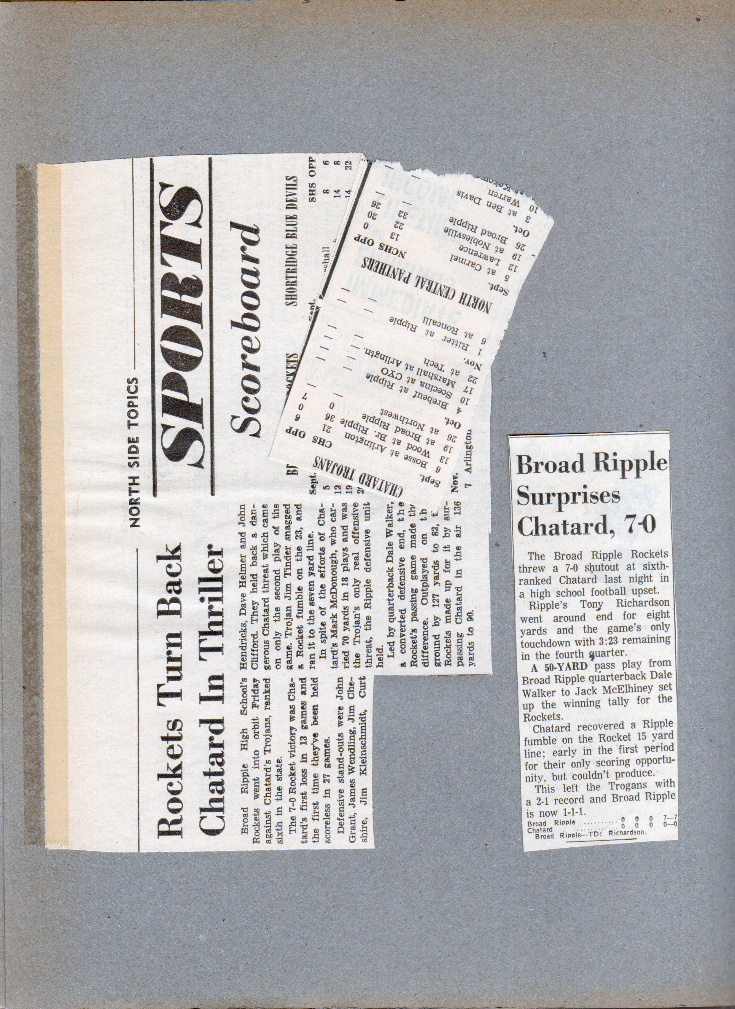 newspaper clipping - Rockets v Chatard