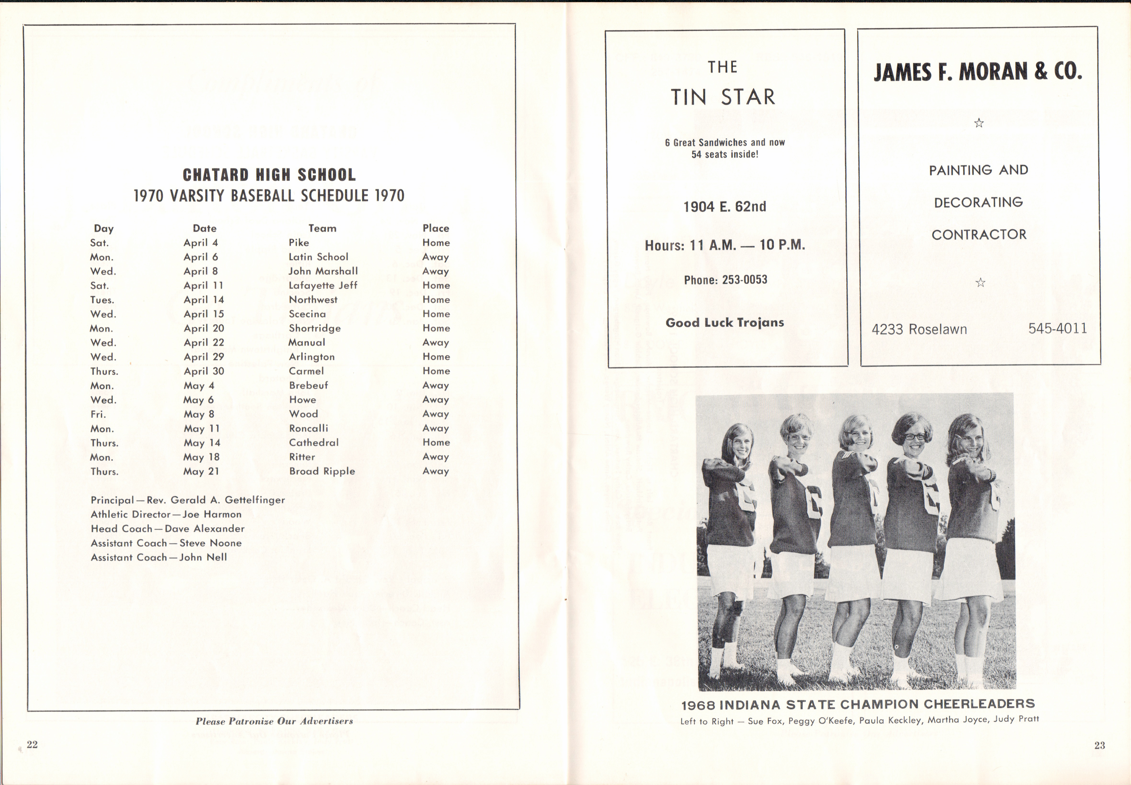 BRHS vs Chatard football program - Tin Star ad