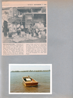 newspaper clipping - John Gootee clean up project. Wawasee - Chris Craft - John