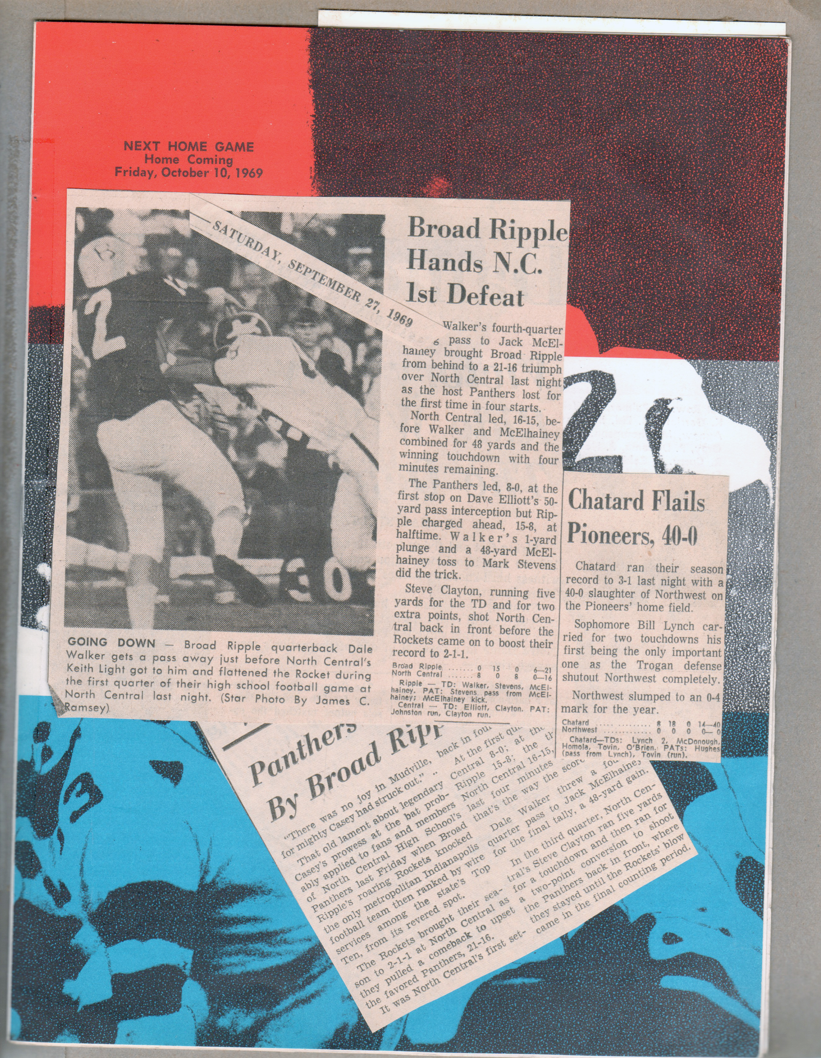 newspaper clipping - Rockets v NC, Chatard