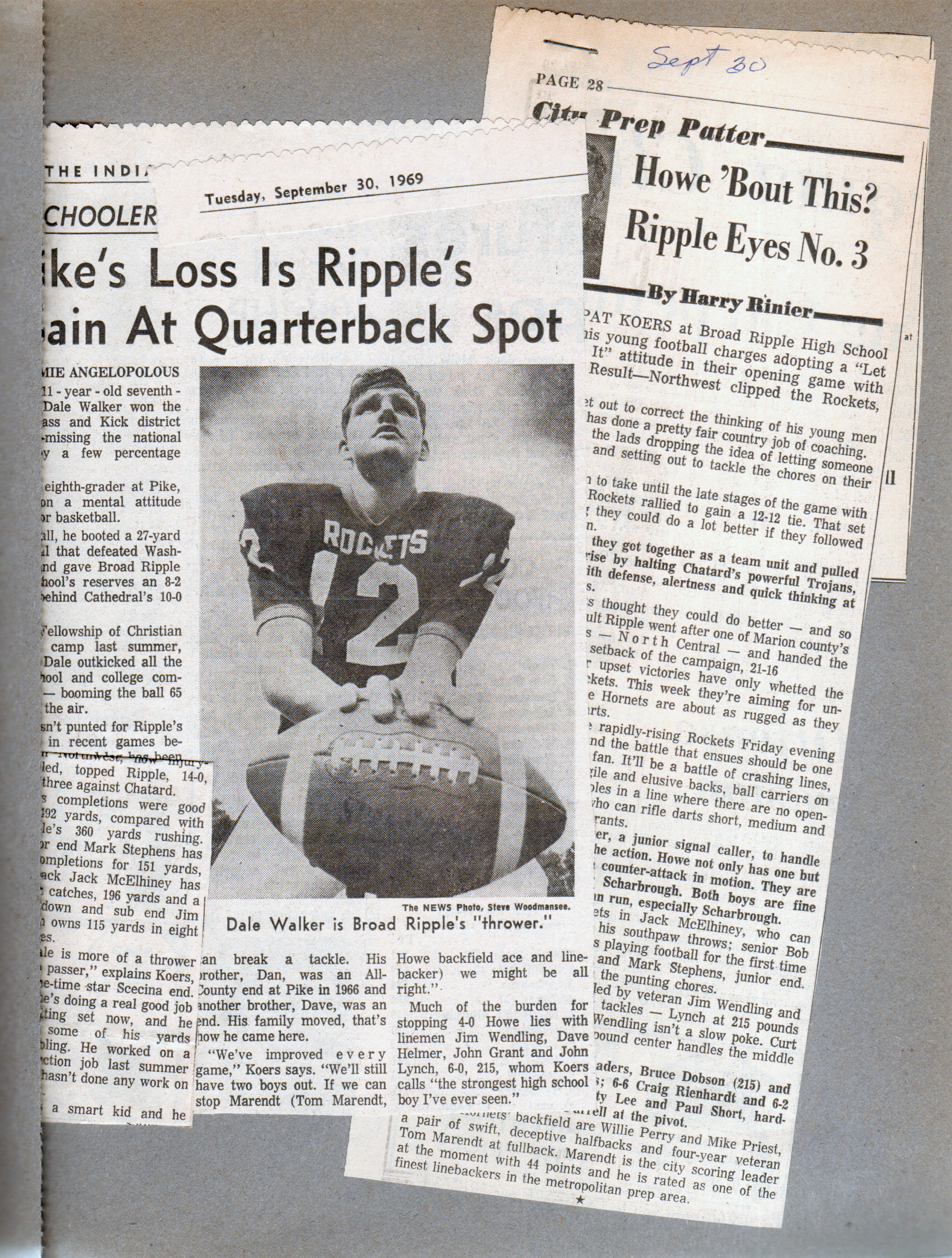 newspaper clipping - Ripple football