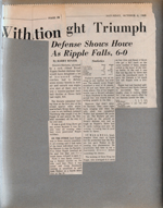 newspaper clipping - Ripple football