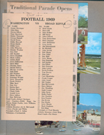 newspaper clipping - Washington and BR Rockets team rosters - football