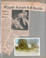 newspaper clipping - BR football. 6153 Carrollton Lois Chambers house