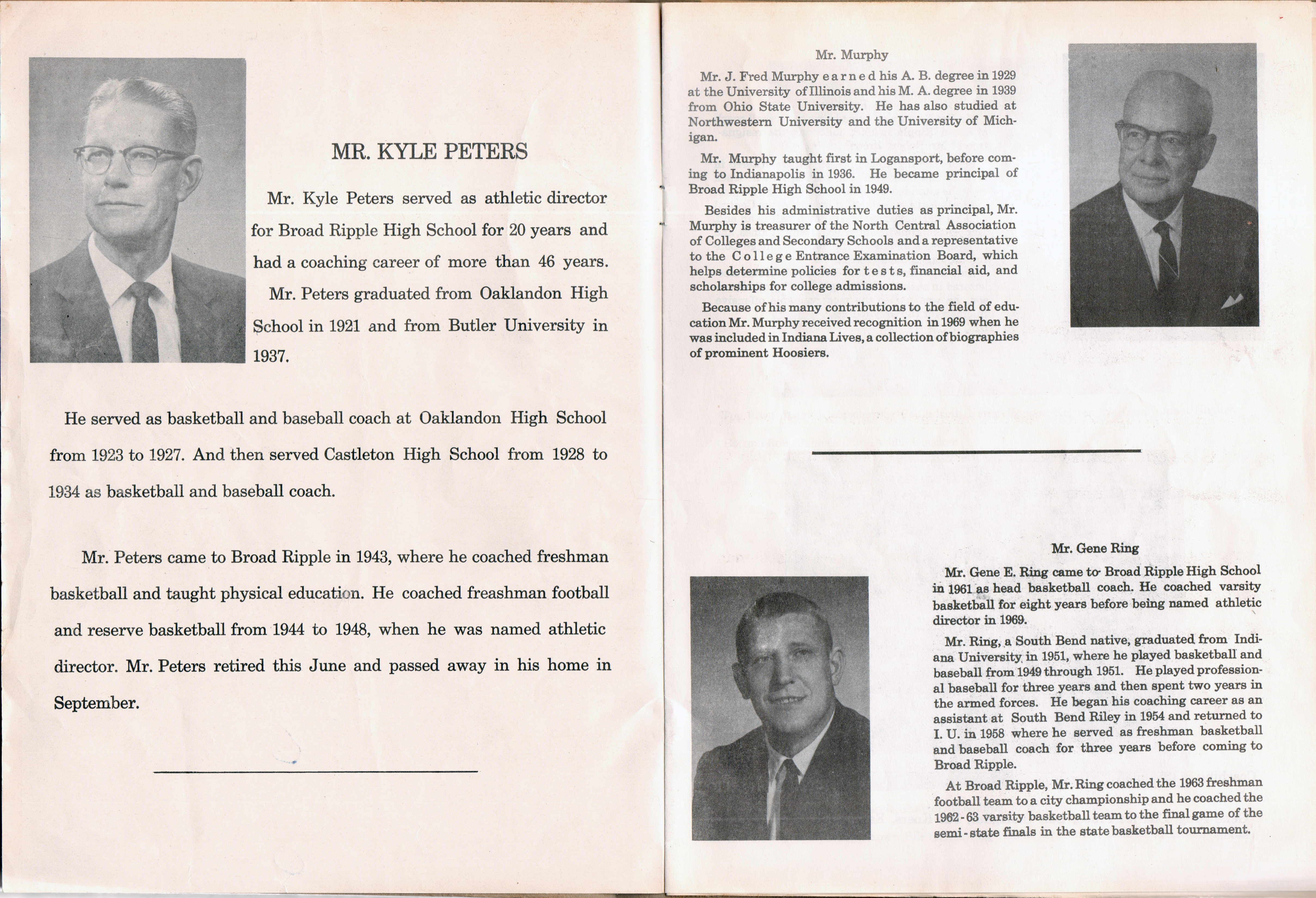BRHS vs Cathedral football program - Murphy. Gene Ring.