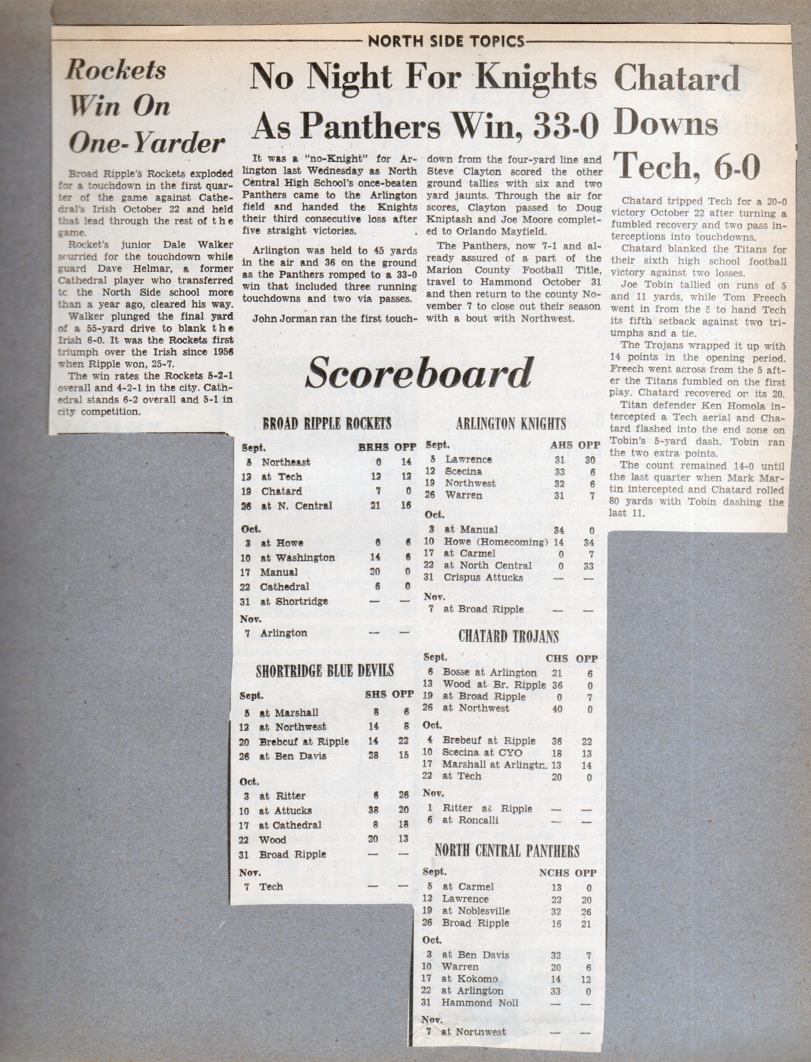 newspaper clipping - BR football