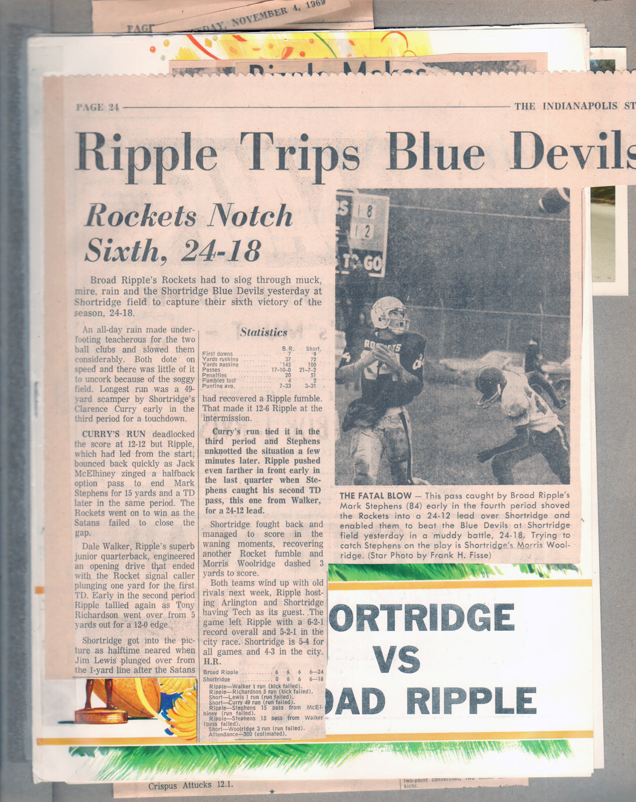 newspaper clipping - BR football