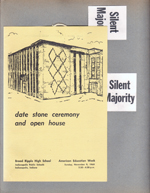 BRHS date stone ceremony program. Silent Majority tags.