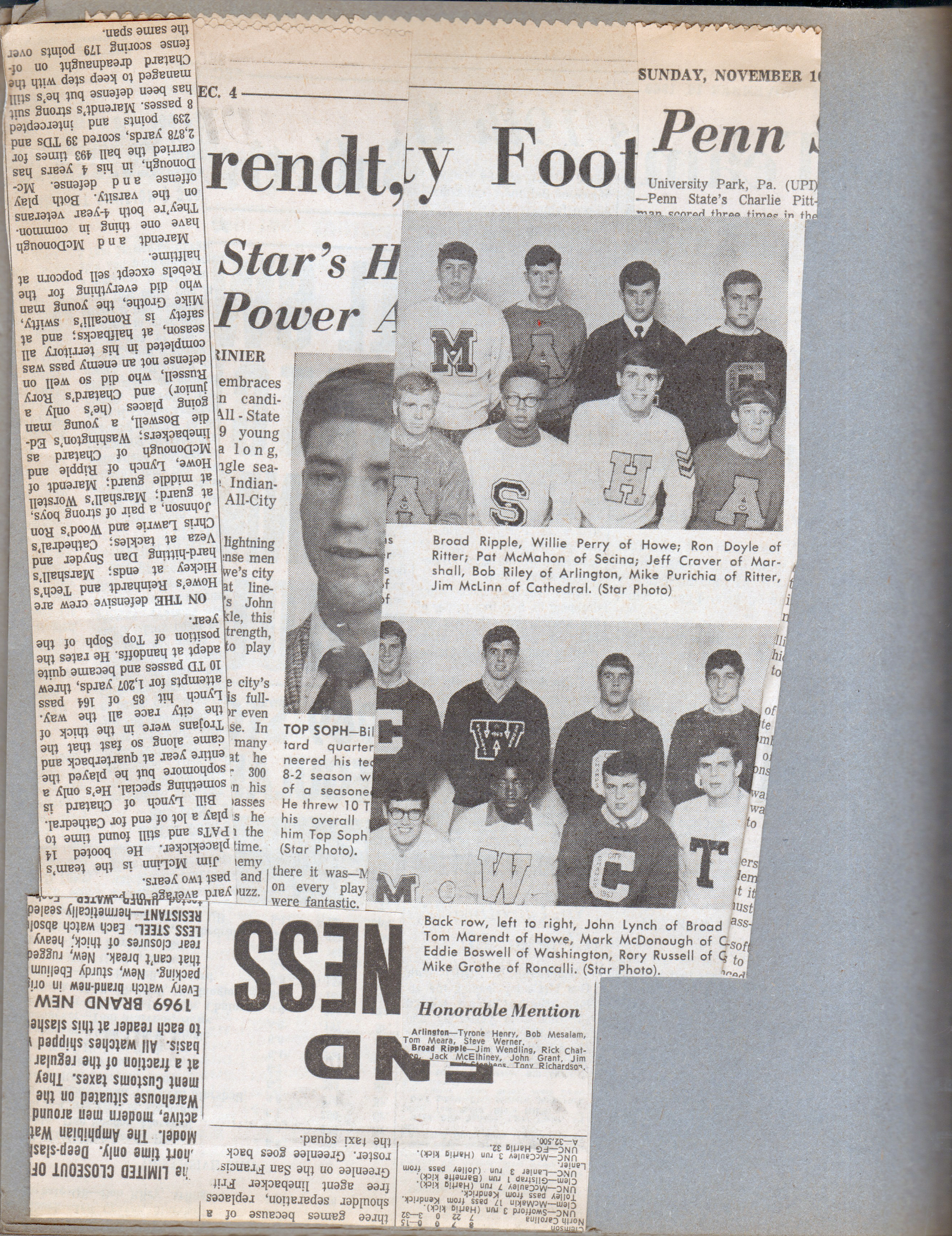 newspaper clipping - BRHS football