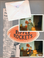 newspaper clipping - BRHS football, 6122 living room - Alan and Evrard Halloween. Ripple Rockets sticker.