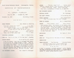 Leroy Plumley obit. Program
