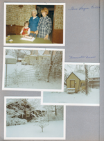 8817 Haverstick 3 Hague birthdays at Glen's house - Mary, Helen, Karen.  6122 yard snow.